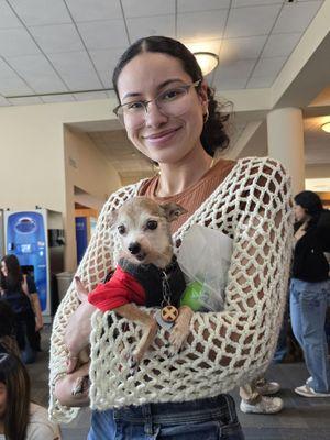 #Rogue #UCR Orbach Science Library with #PawsToShare. This young lady was nice enough to share pictures of her own fur baby. So cute!