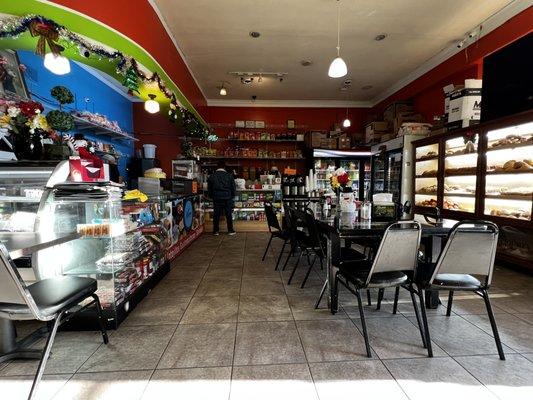 View of the order counter and dining area.