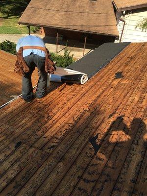 Roofing before