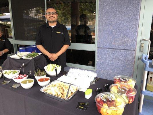 At your service to fulfill all your catering needs. Call us today for a quote.