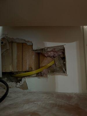 Wiring above fireplace mantle to mount TV