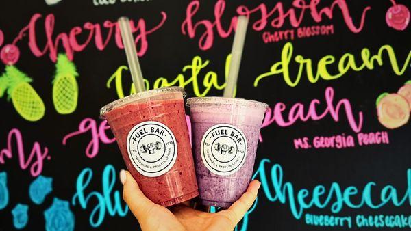 Some of our DELICIOUS smoothies!