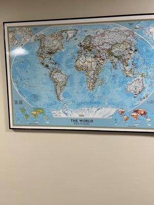 World Map of where everyone is from that he has operated on