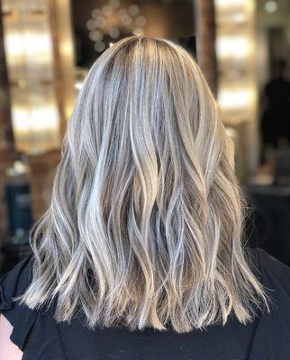 Balayage by Lisa Marshall, followed by cut and style by Davide Marinelli.