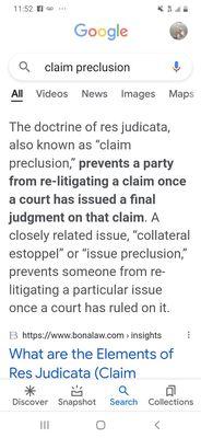 Court ruling you can't sue twice for the same lawsuit that has already won