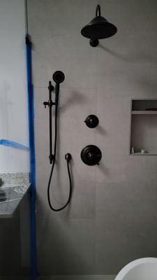 Completed master shower