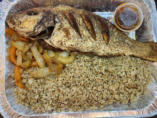 Dry Rice and Fish