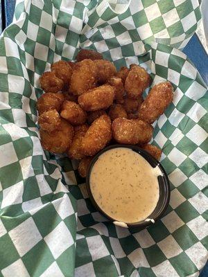 Cheese curds were kind of rubbery