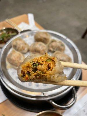 Kimchi dumplings