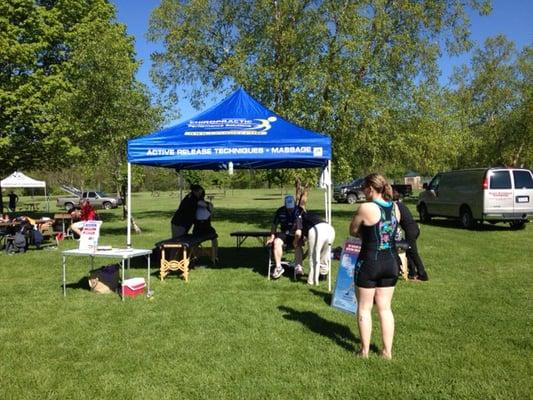 Onsite at a triathlon!