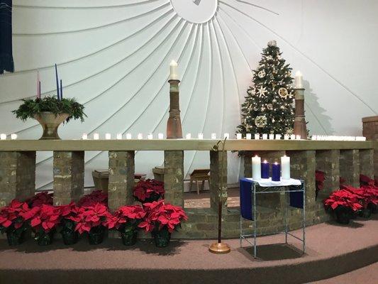 Luther Memorial Sanctuary at Christmas