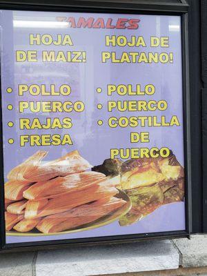 Tamales choices