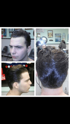 Pompadour with a block DA on Nick White,