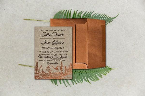 Copper Foil Wedding Invitations by Social Stationery socialstationery.org