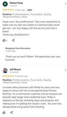 Love those 5 Star Reviews! From Google Page.