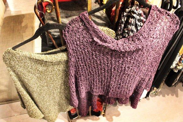 Stetchy, comfy, and soft sweaters. We also carry shrugs, shalls, scarves, and more!