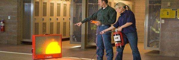 Digital simulator fire extinguisher training