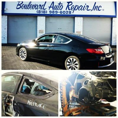 2013 Honda Accord Coupe Left Door & Left Rear Quarter Panel Replacement