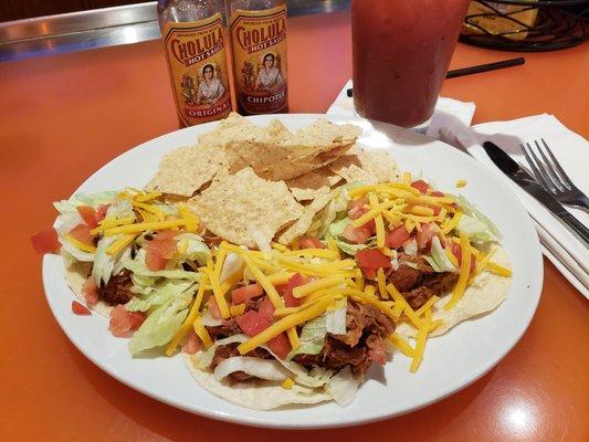 Pulled pork tacos, $11.99, not too bad for a stomach filler.