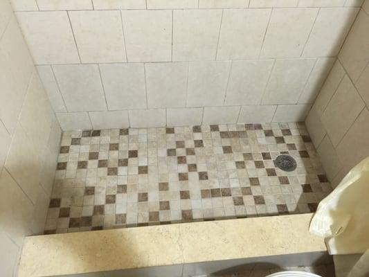 The equally nasty shower stall.