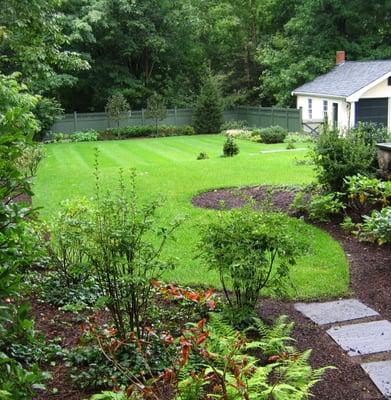 Tiered backyard green space