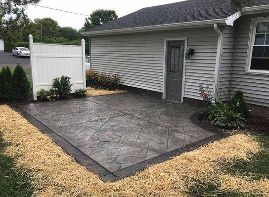 stamped concrete patio