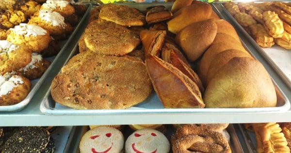 An assortment of breadstuffs at La Colonial...easily my favorite local Mexican bakery...