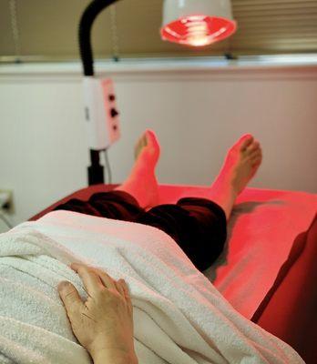 Acupuncture and infrared heat therapy