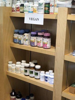 We carry vegan products