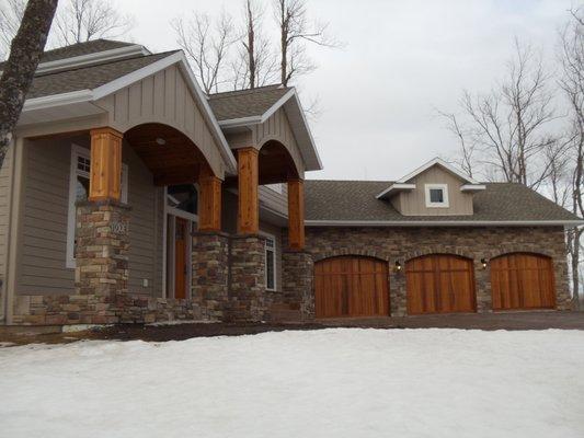 Brick Veneer, Posts, with Arch