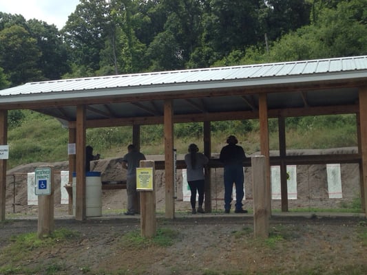 This is for the handgun area. The 25 yard shooting area has 8 stands. The 50 yard is right next to it.