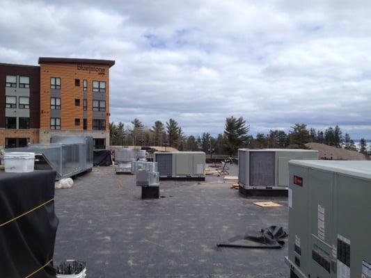 Roof at the Tavern on the Hill Restaurant in Duluth, MN; where we were the HVAC Mechanical Contractor.