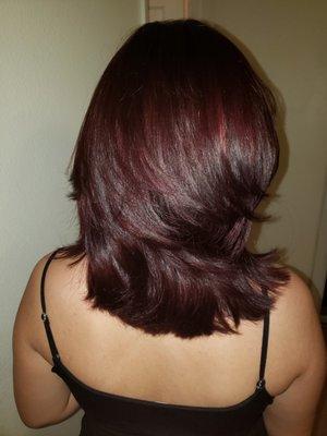 Cut, vibrant red, high and lows