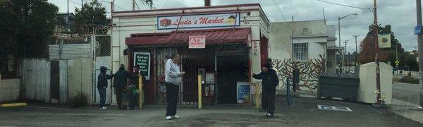 Linda's Market at corner of Hazard/City Terrace Drive has its own parking lot. A narrow alley runs behind the tiny market.