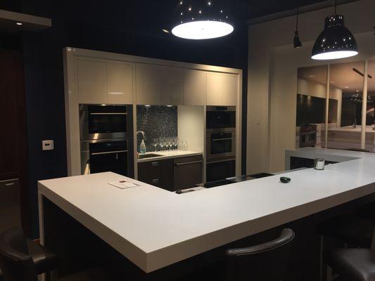 Wolf M Series live kitchen.  Only Sub-Zero Wolf Living Kitchen in Austin featuring largest Wolf Sub-Zero display in Central Texas.