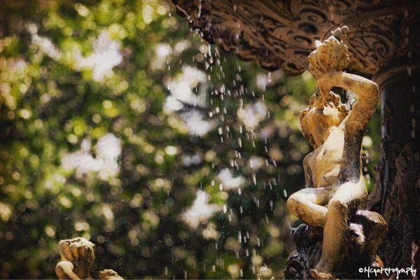 Close up of fountain in Court Square.