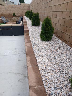 New pine with gravel