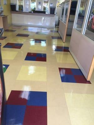 Finished with applying with the wax on this floors.