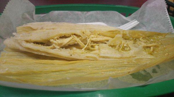 Green chicken tamale.