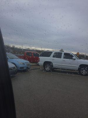 Cars waiting to get into business no one knows if they're going to open or not not really good communication with customers