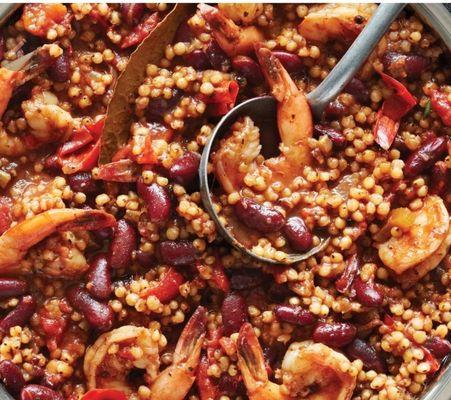 Red beans and rice with shrimp