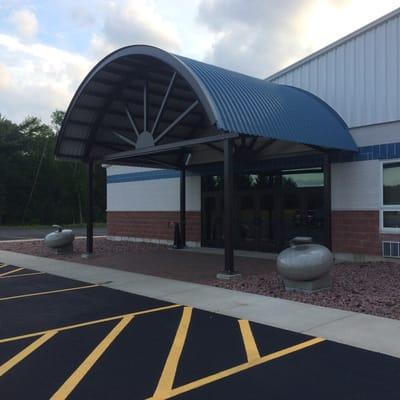 Front Entrance -notice our curling stones from Wausau Tile!