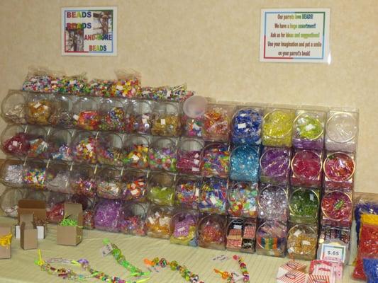 Huge selection of beads to make your own toys!