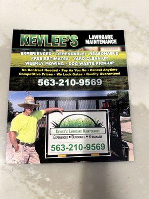 Kevlee’s Lawn Care Maintenance