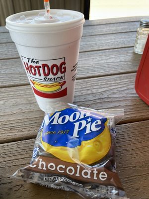 Cheerwine Slushie and a Moon Pie.