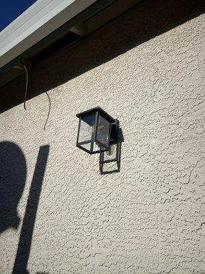 Side porch light.