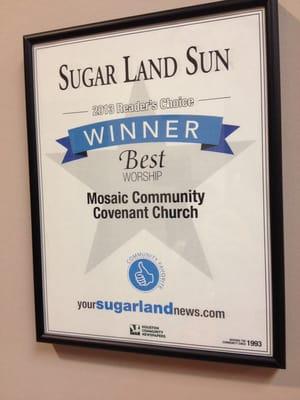 The Sugar Land Sun says Mosaic rocks. So the worship must be legit, right?