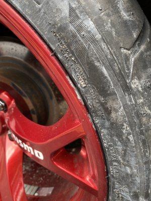 Damage to wheels/tires