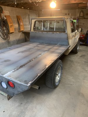 Custom built flat bed