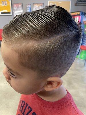 3 year old after a haircut from No Limit.